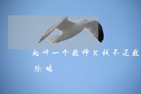 起诉一个教师欠钱不还(教师欠钱不还会被开除吗)
