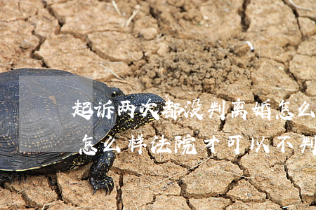 起诉两次都没判离婚怎么办(第二次起诉离婚怎么样法院才可以不判)