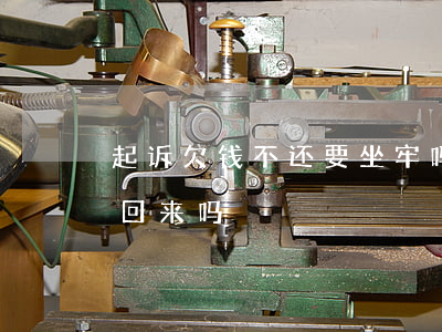 起诉欠钱不还要坐牢吗(起诉欠钱不还的能要回来吗)