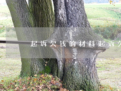 起诉欠钱的材料 起诉欠款材料
