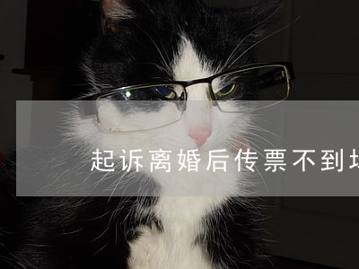 起诉离婚后传票不到场怎么办