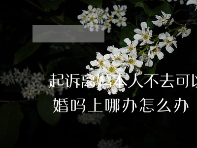 起诉离婚本人不去可以吗(本人不在能起诉离婚吗?上哪办,怎么办?)