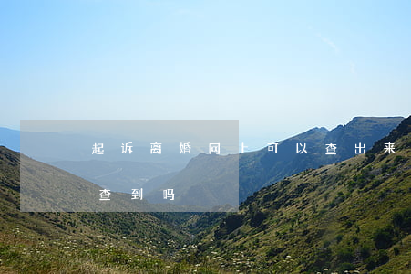 起诉离婚网上可以查出来吗(离婚判决网上能查到吗)
