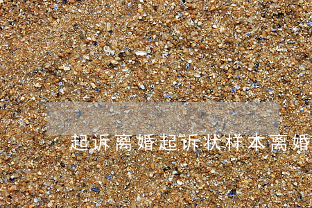 起诉离婚起诉状样本(离婚案起诉状范文)