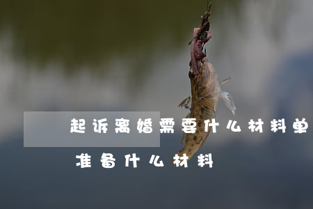 起诉离婚需要什么材料(单方面起诉离婚需要准备什么材料)