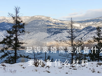 起诉离婚需要准备什么材料(二婚起诉离婚需要准备什么材料)