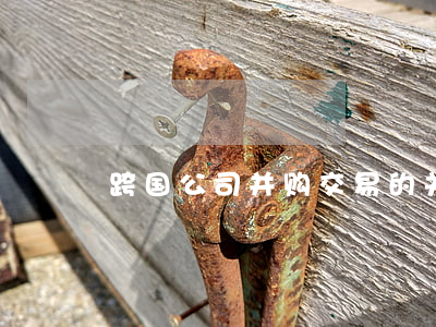 跨国公司并购交易的关键步骤有哪些