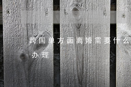 跨国单方面离婚需要什么手续(跨国离婚怎么办理)