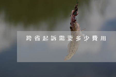 跨省起訴需要多少費用