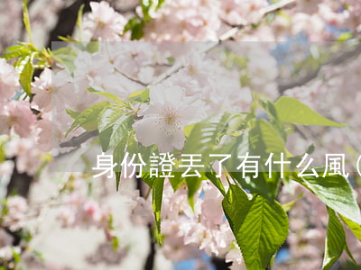 身份證丟了有什么風(fēng)險