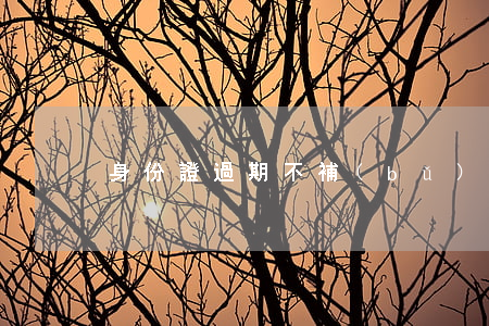 身份證過期不補(bǔ)的后果