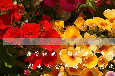 身份证快到期对借款有影响吗，身份证即将过期，是否会影响个人借款申请？