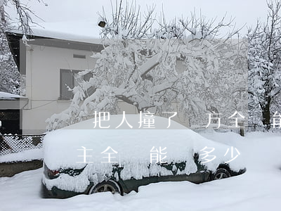 車把人撞了對方全責能賠多少(人被車撞了車主全責能賠多少)
