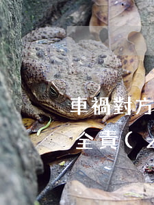 車禍對方全責(zé)能賠多少錢(撞車后我全責(zé)大概賠多少錢)
