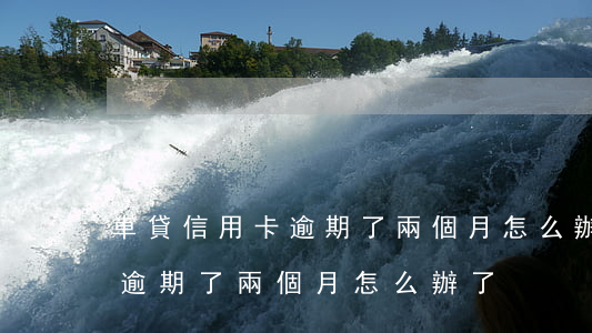 車貸信用卡逾期了兩個月怎么辦(車貸信用卡逾期了兩個月怎么辦了)