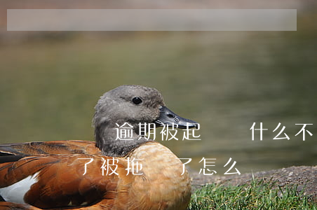 車貸逾期被起訴為什么不來拖車(車貸款逾期了被拖車了怎么辦)