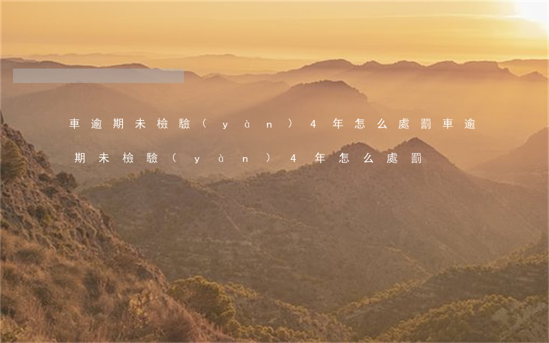 車逾期未檢驗(yàn)4年怎么處罰(車逾期未檢驗(yàn)4年怎么處罰)