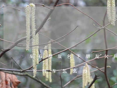 车在朋友名下朋友欠网贷不还(欠网贷不还名下有车怎么办)