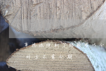 车祸法院判了赔款可以分期付款吗(车祸赔偿对方不肯分期)