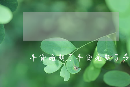 车贷逾期了(车贷逾期了多久会拖车)