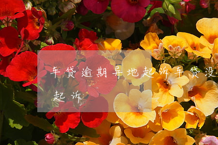 车贷逾期异地起诉(车贷没还被金融公司异地起诉)