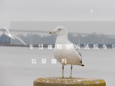 车贷逾期起诉法院 车贷逾期起诉法院会发短信提醒吗