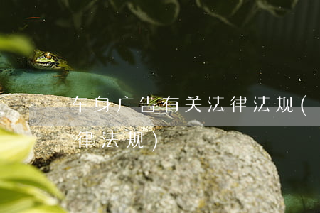 车身广告有关法律法规(关于车体广告的法律法规)
