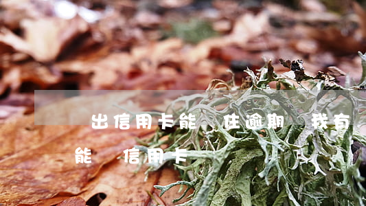 辦出信用卡能蓋住逾期嗎 我有過逾期怎么還能辦信用卡