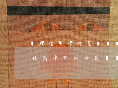 辦理信用卡停息掛賬個性化分期后能取消嗎(信用卡可以停息掛賬)