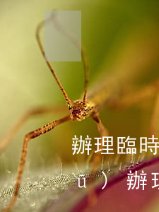 辦理臨時身份證在哪里辦(漯河市郾城區(qū)辦理臨時身份證在哪里辦)