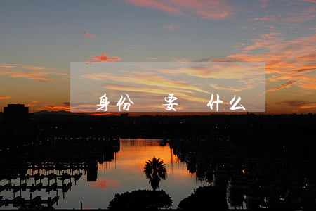 辦身份證要帶什么