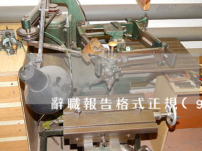 辭職報告格式(正規(guī)辭職報告格式)