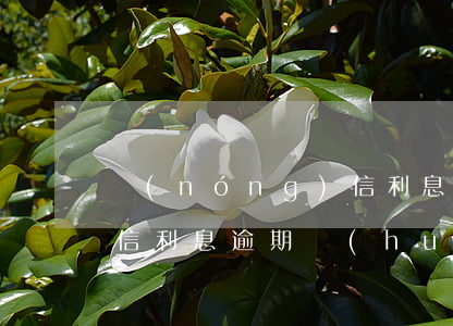 農(nóng)信利息逾期(農(nóng)信利息逾期會(huì)有罰息嘛)