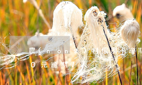 農(nóng)村信用卡逾期7天(信用卡30元逾期7天)