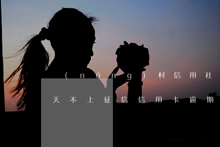 農(nóng)村信用社信用卡可以逾期幾天不上征信（信用卡逾期30天不上征信）