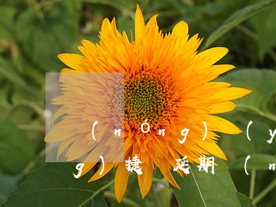 農(nóng)業(yè)銀行網(wǎng)捷貸延期(農(nóng)業(yè)銀行網(wǎng)捷貸延期幾天)
