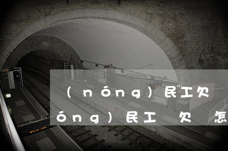 農(nóng)民工欠條怎么寫有效(農(nóng)民工資欠條怎么寫才有效)