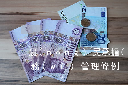 農(nóng)民承擔(dān)費用和勞務(wù)管理條例