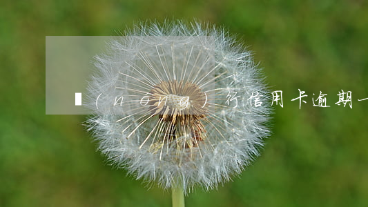 農(nóng)行信用卡逾期一次嚴重嗎