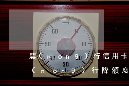 農(nóng)行信用卡逾期后給降額度(農(nóng)行降額度了怎么辦)