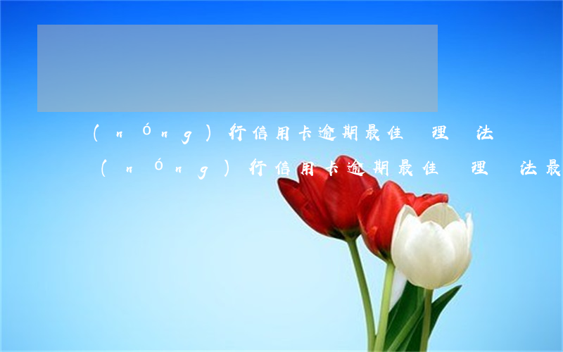 農(nóng)行信用卡逾期最佳處理辦法(農(nóng)行信用卡逾期最佳處理辦法最新)