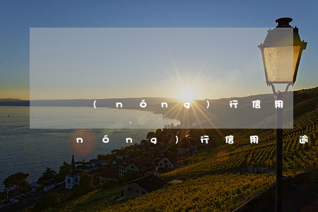 農(nóng)行信用貸逾期多久起訴(農(nóng)行信用貸逾期多久起訴)