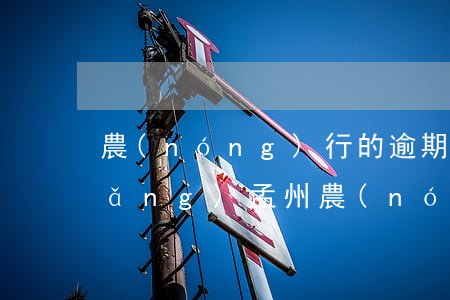 農(nóng)行的逾期期限是多長(zhǎng)（孟州農(nóng)業(yè)銀行貨款逾期怎么辦）