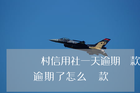 農村信用社一天逾期還款(農村信用社按日貸逾期了怎么還款)