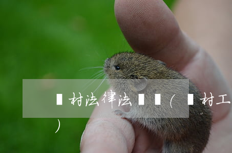 農村法律法規選(農村工作法律法規有哪些)