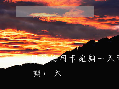 農行信用卡逾期一天可以嗎(農信社信用卡逾期1天)