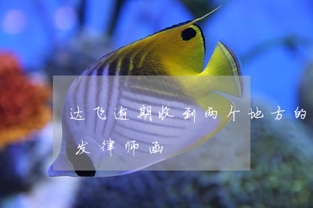 达飞逾期收到两个地方的律师函-达飞给我发律师函