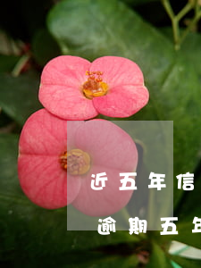 近五年信用卡有一次逾期(信用卡近兩年沒有逾期,五年內(nèi)有逾期)