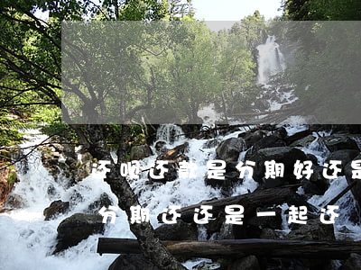 还呗还款是分期好还是最低还款好-还呗是分期还还是一起还