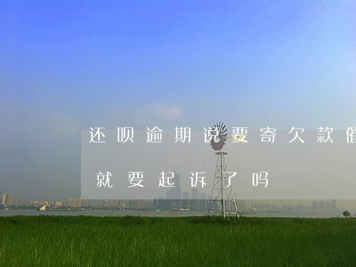还呗逾期说要寄欠款催收函(借呗发了催款函就要起诉了吗)